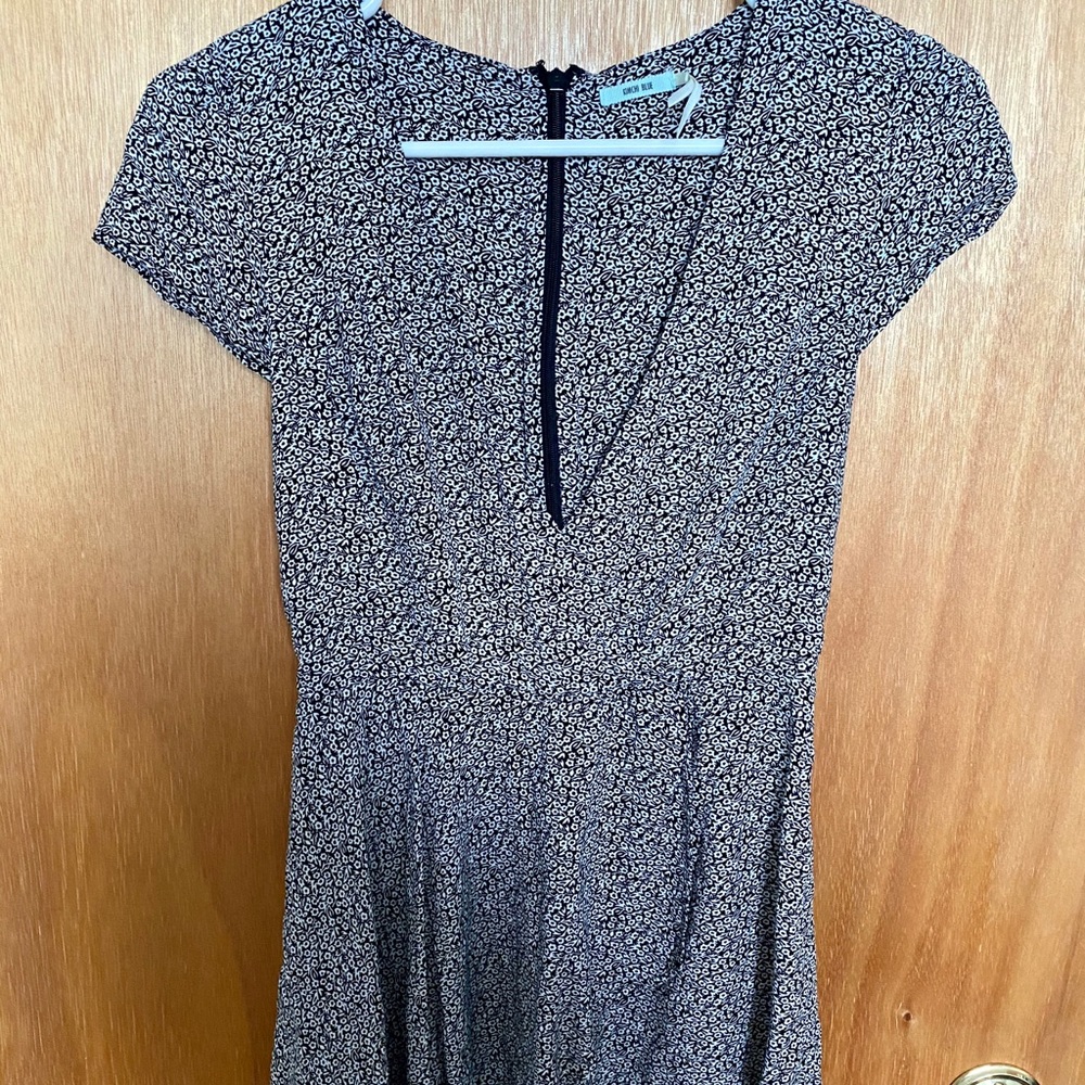 Black and white floral romper